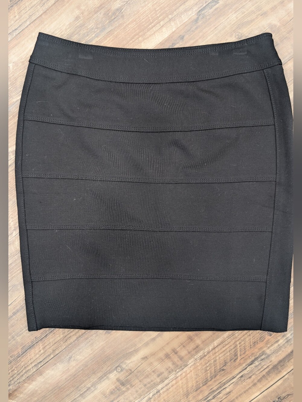 White House Black Market Black Stretch Panel Skirt